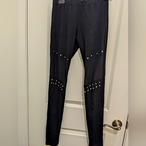 Calzedonia fashion leggings with mesh panels and decorative studs - Picture 1 of 2